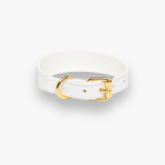 Halsband 'Croco White'