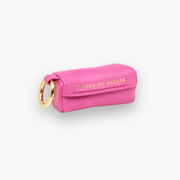 Leder-Kotbeutelspender 'Hot Pink'