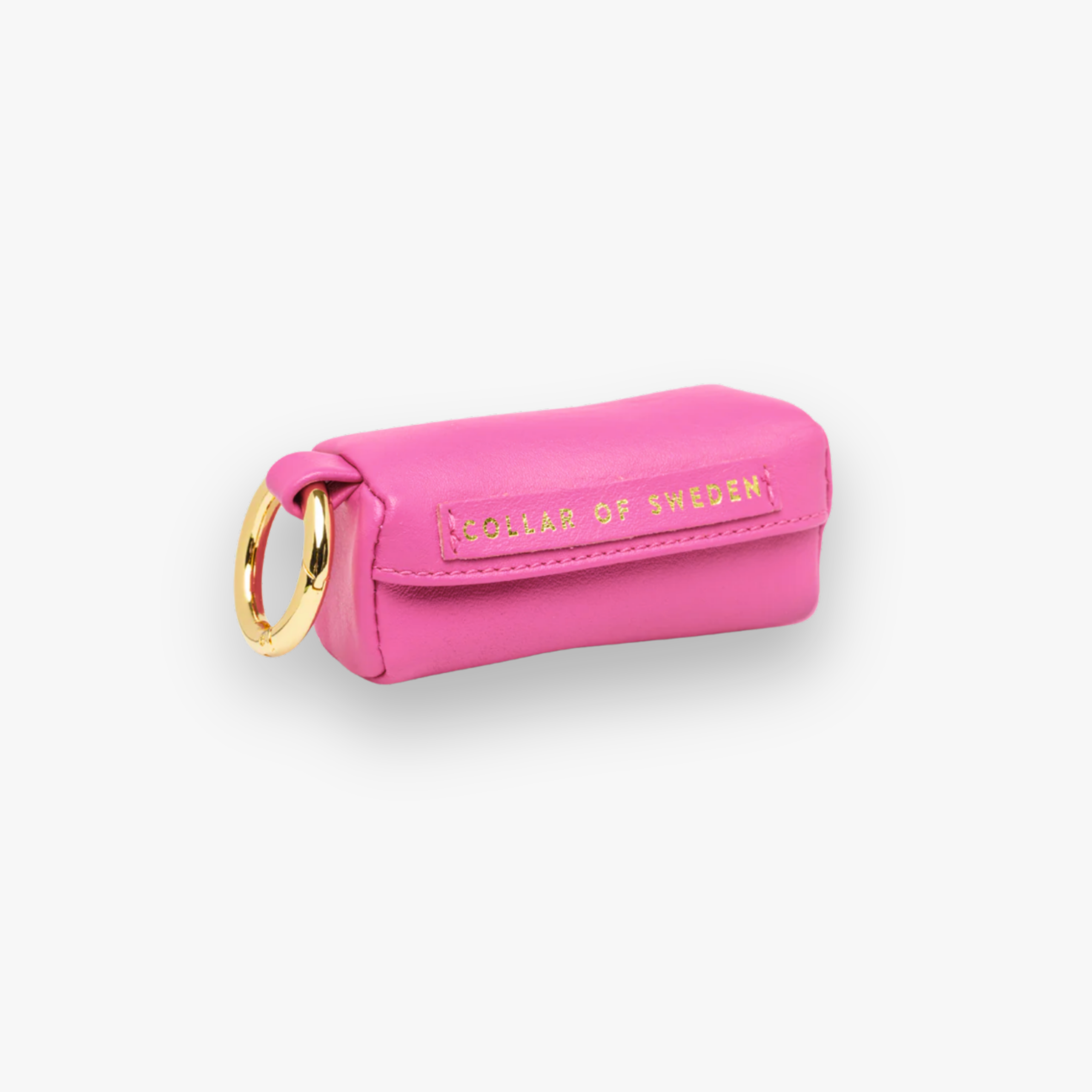 Leder-Kotbeutelspender 'Hot Pink'