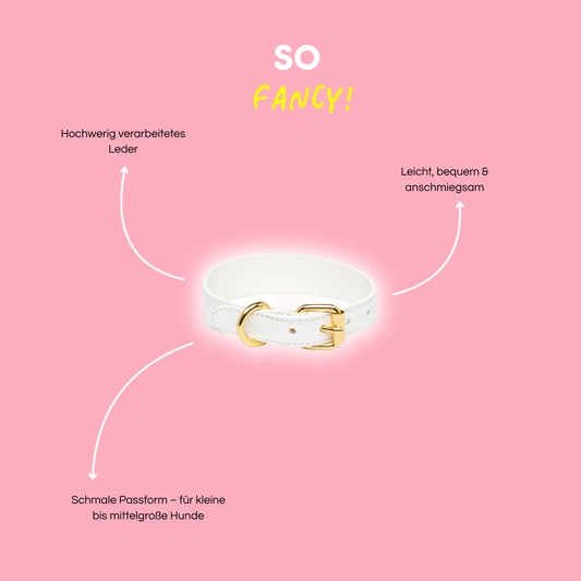 Halsband 'Croco White'