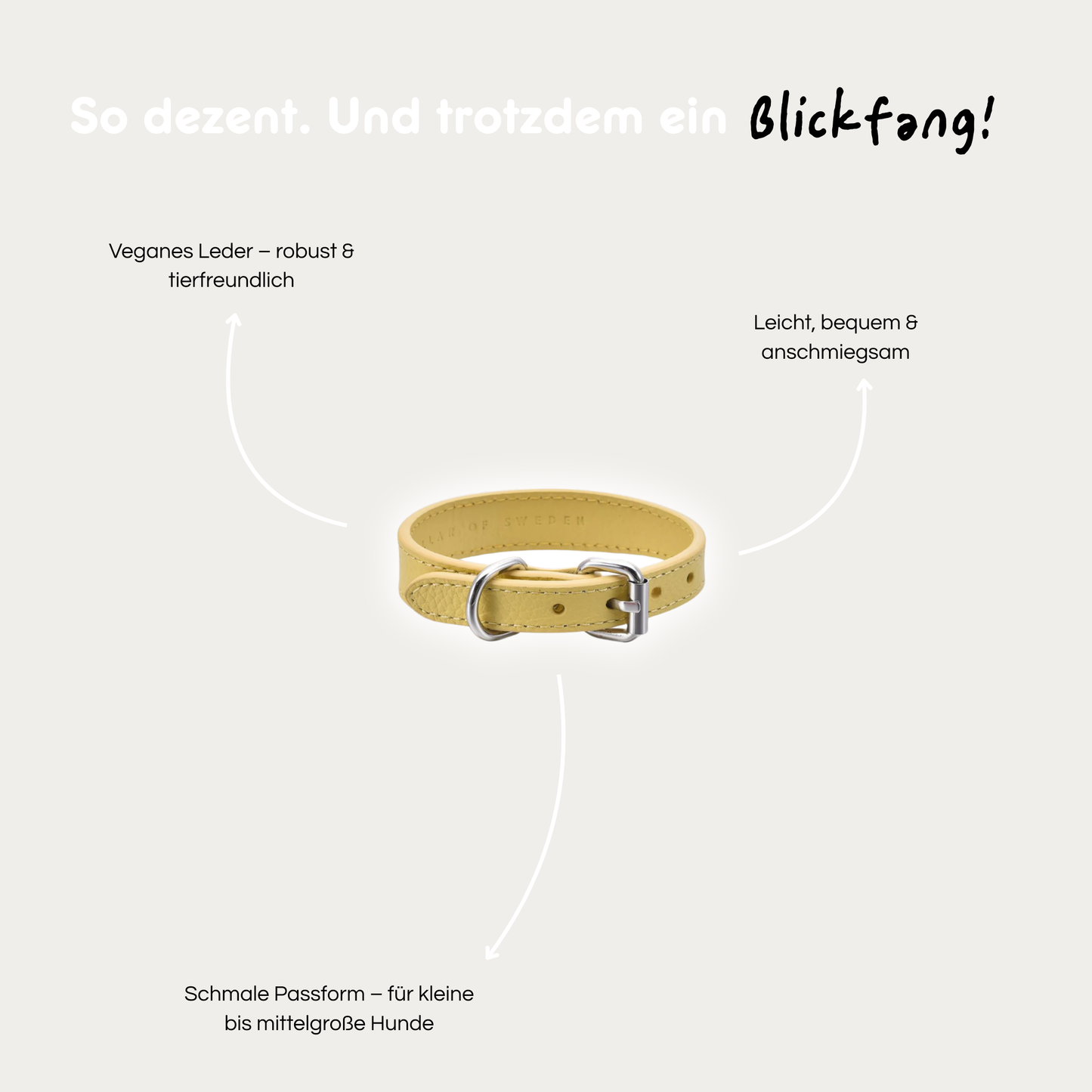 Halsband 'Pastel Yellow'