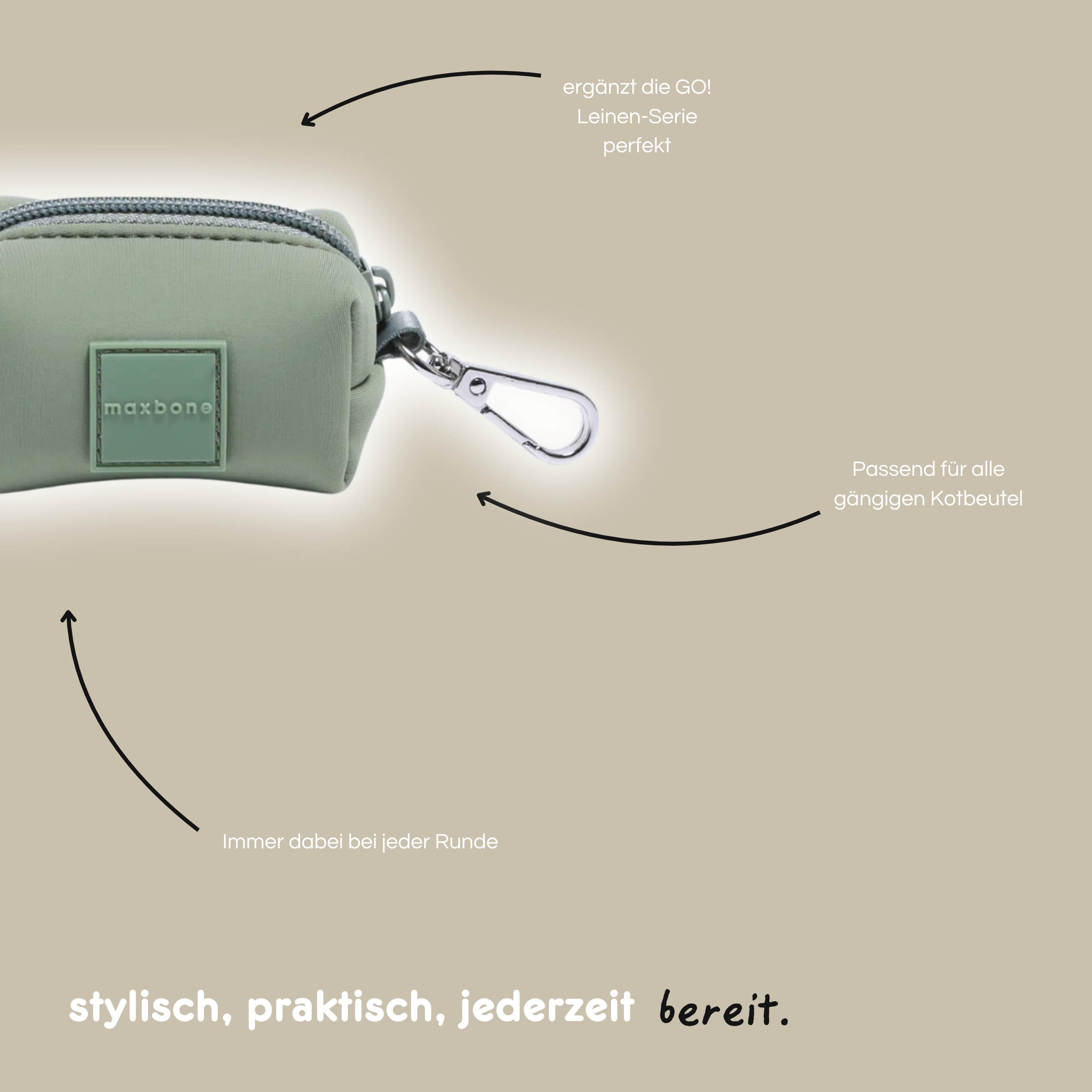 Kotbeutelhalter 'GO!' - Sage