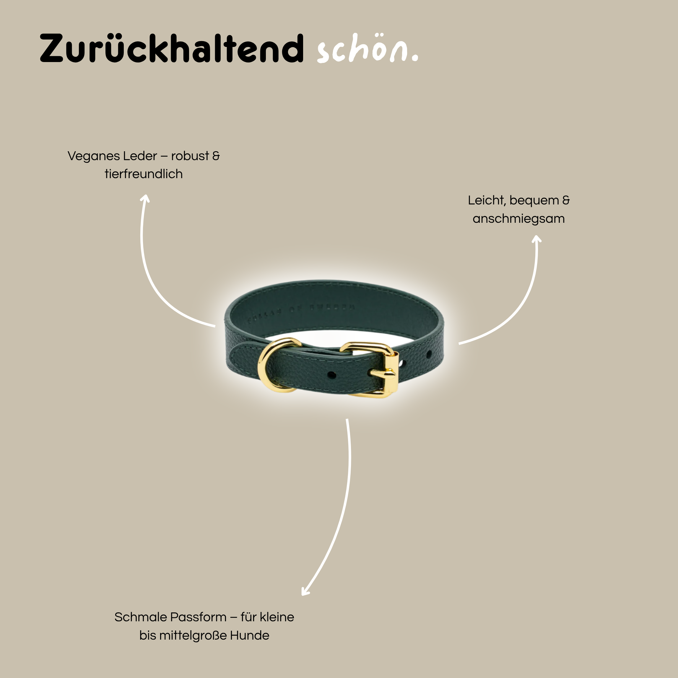 Halsband 'Dark Green'