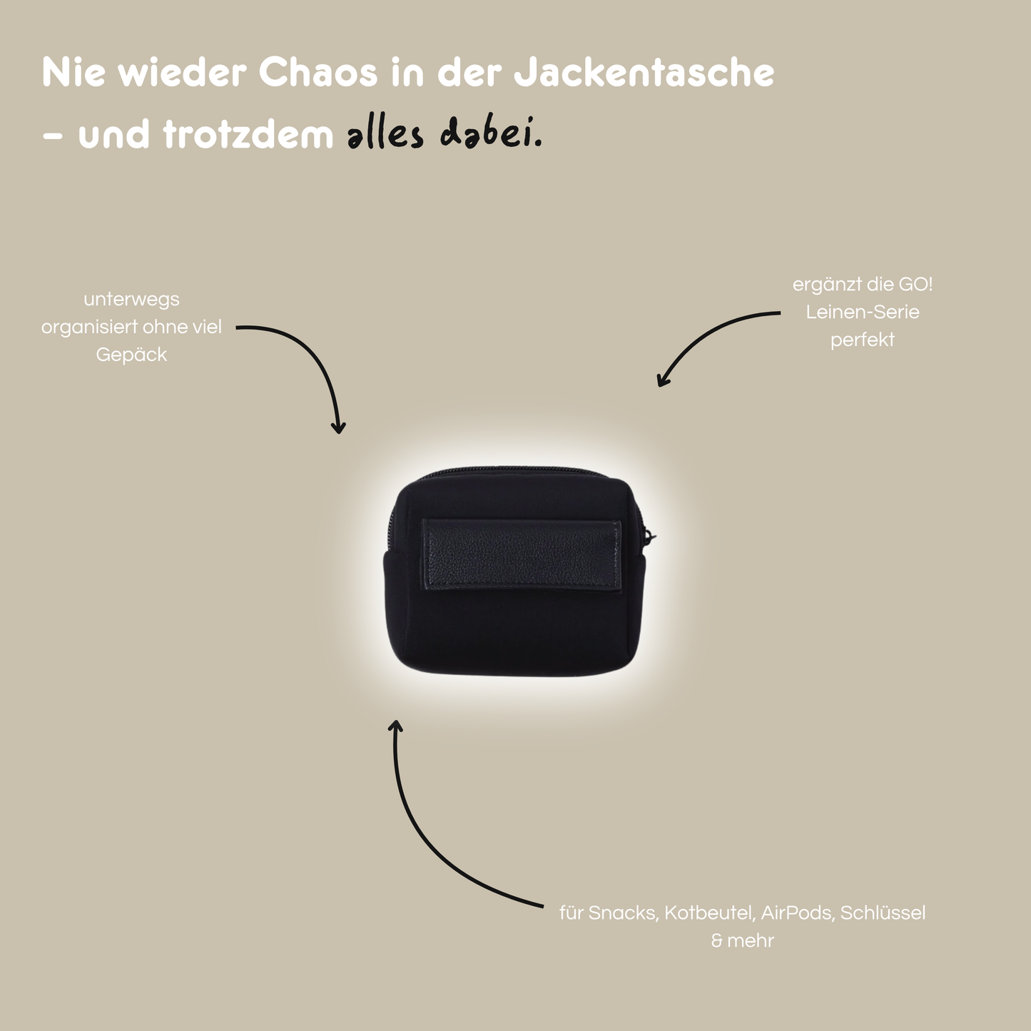 Pouch 'GO!' - Schwarz