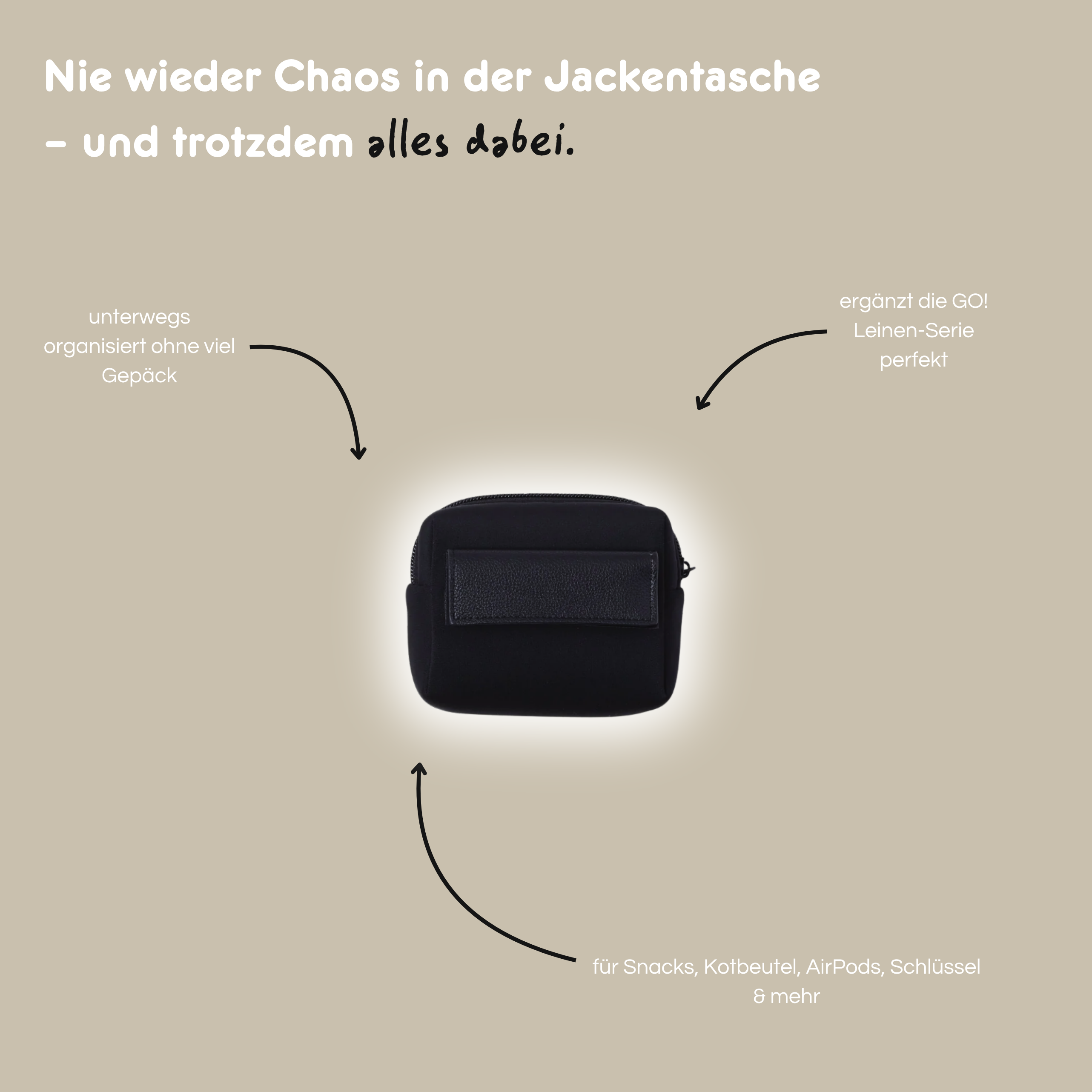 Pouch 'GO!' - Schwarz