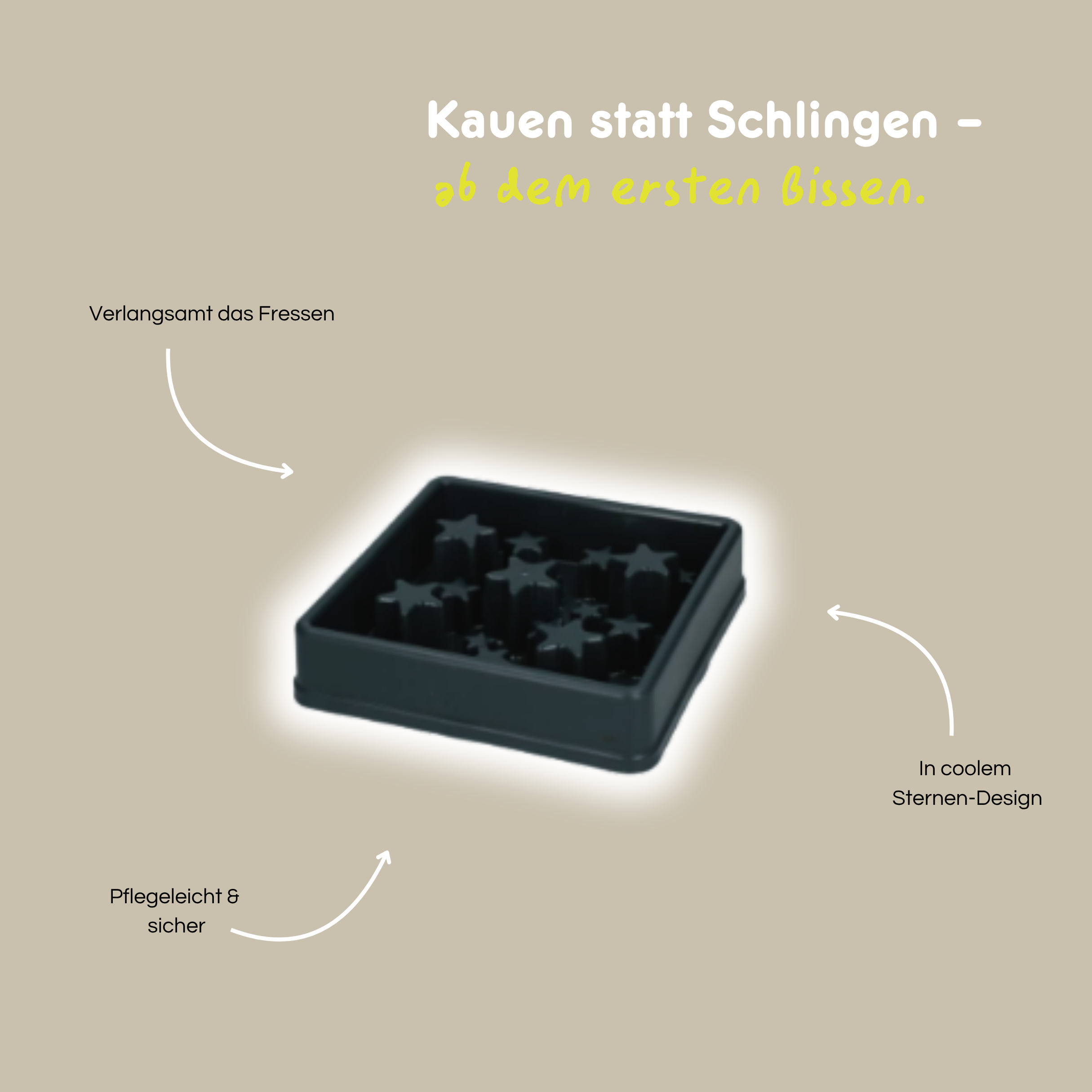 Anti-Schling-Napf 'Star Grey' (S)