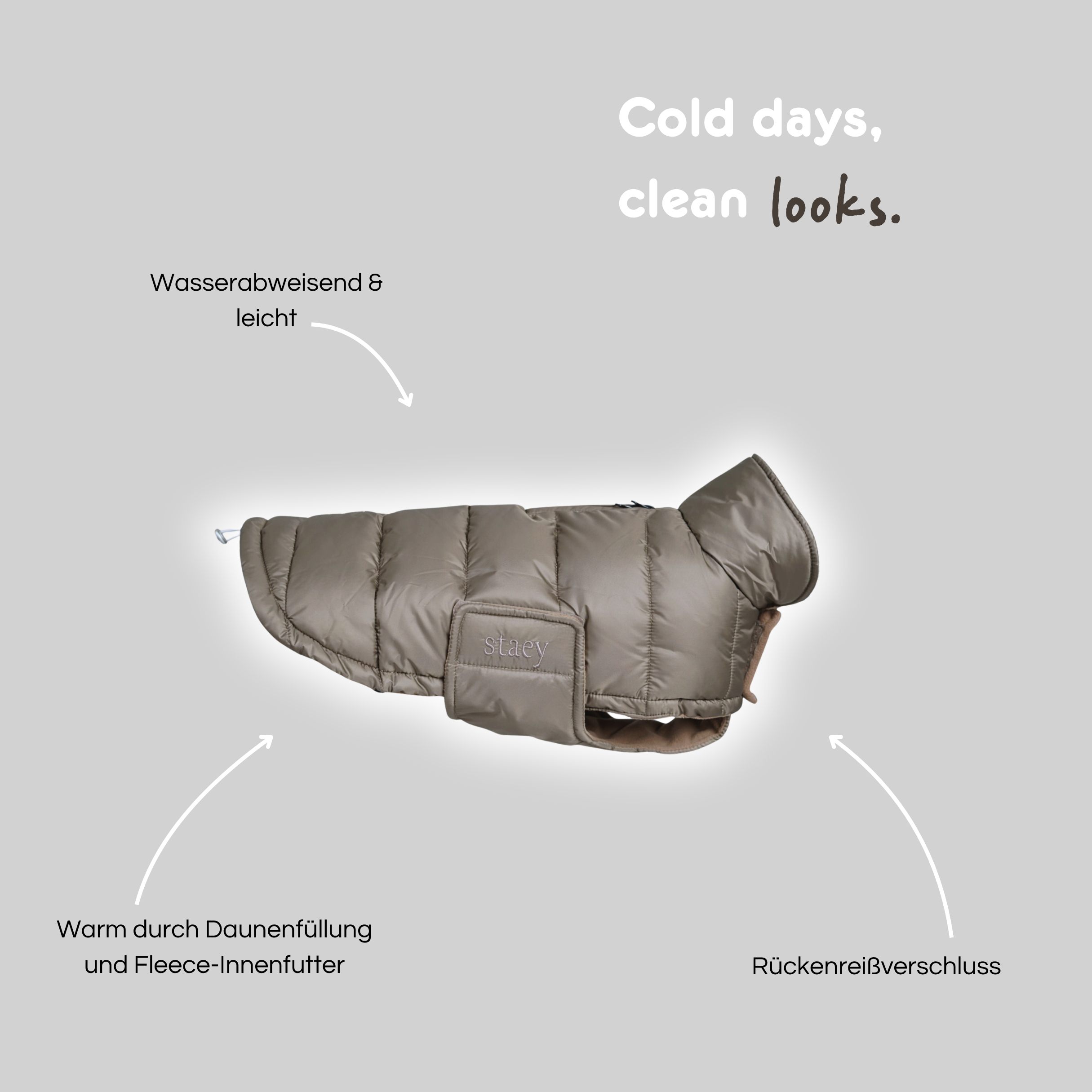 Hundemantel 'Nora Taupe'