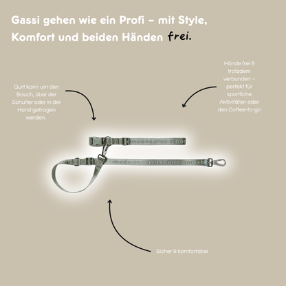 Leine Handsfree 'GO!' - Sage
