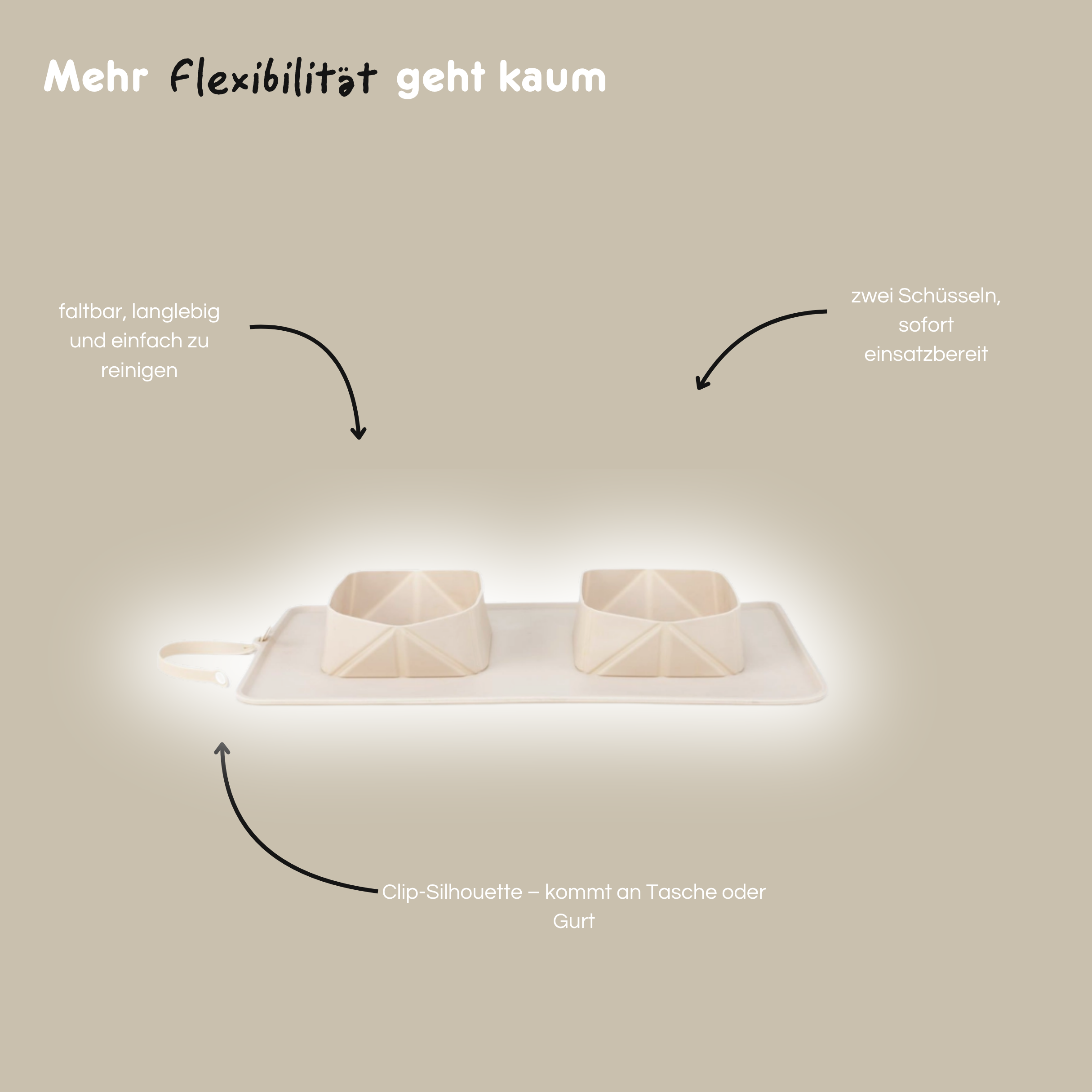 Reisenäpfe 'GO!' - Beige