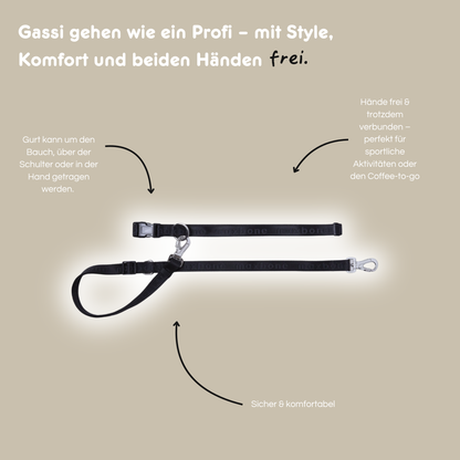 Leine Handsfree 'GO!' - Schwarz