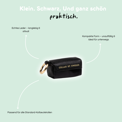 Leder-Kotbeutelspender 'Black'