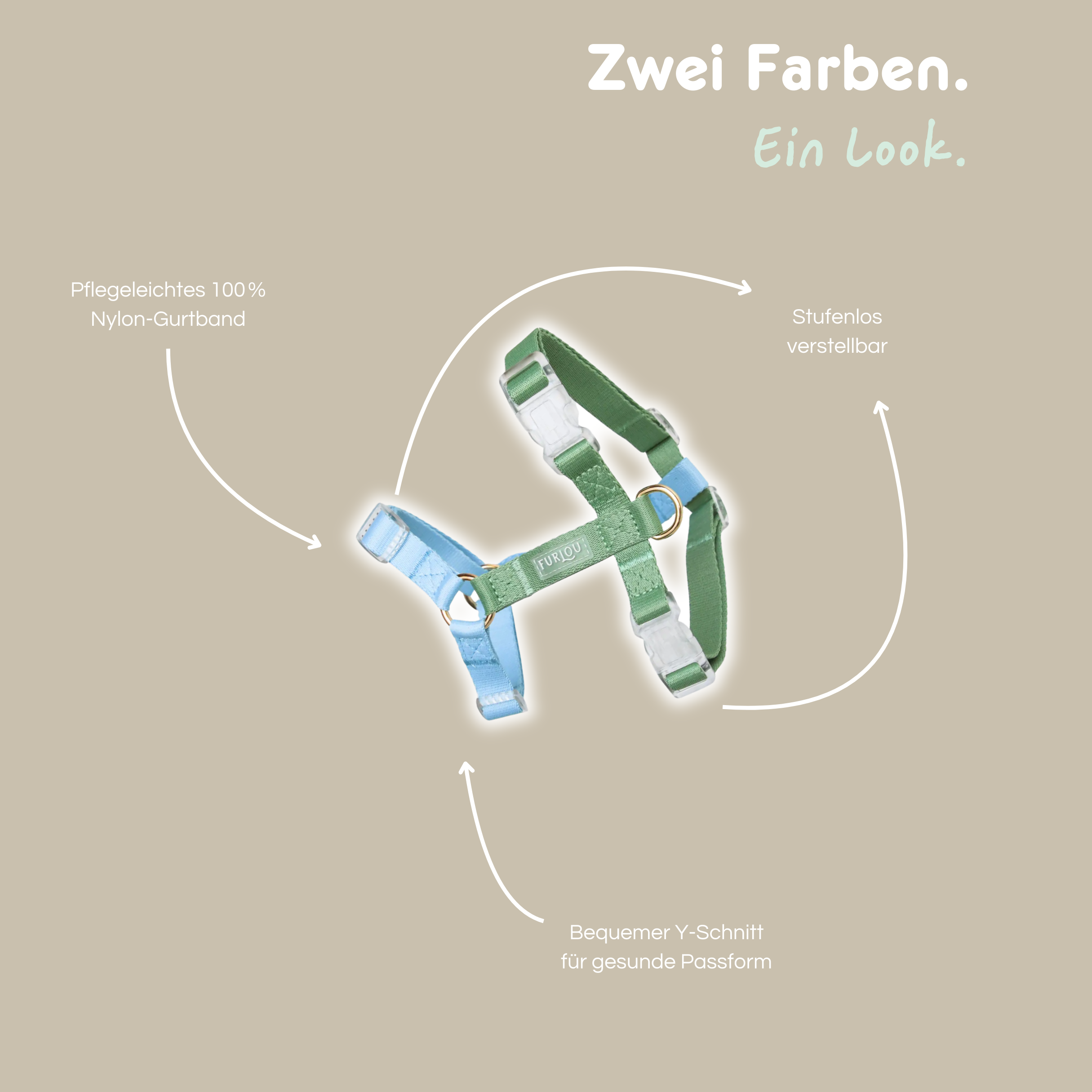 Geschirr 'Blau & Hellgrün'