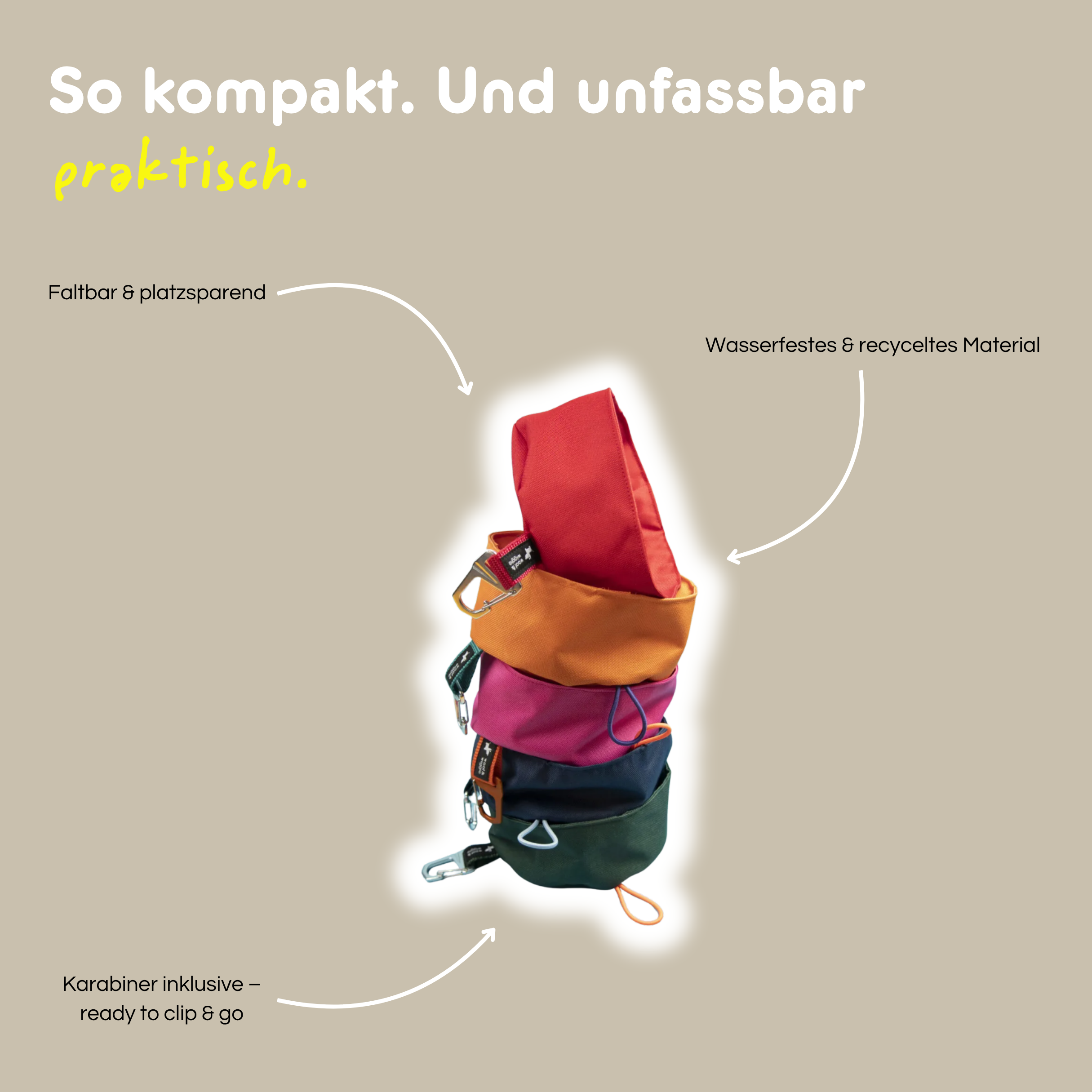 Faltbarer Reisenapf 'AquaFold'