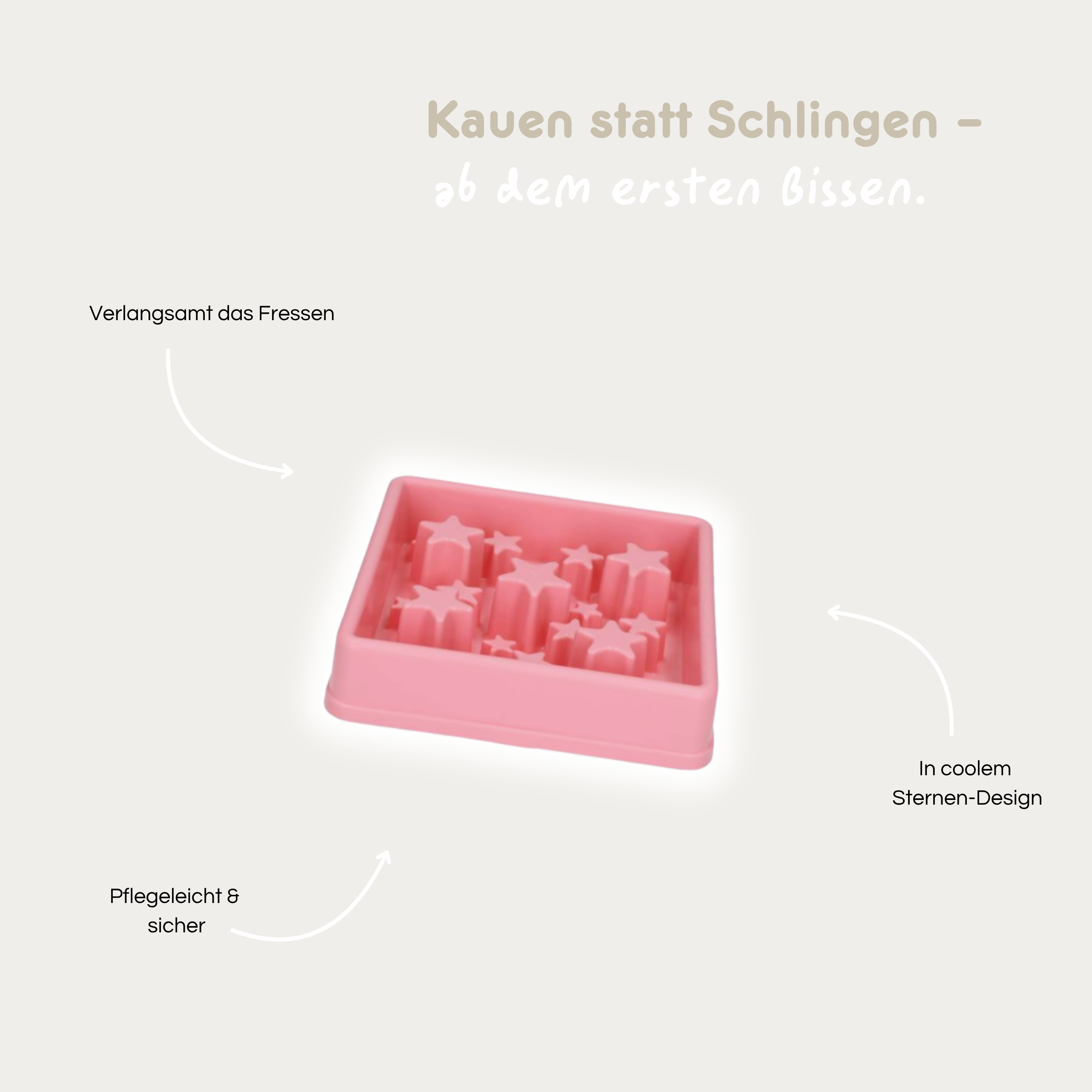 Anti-Schling-Napf 'Star Pink' (S)