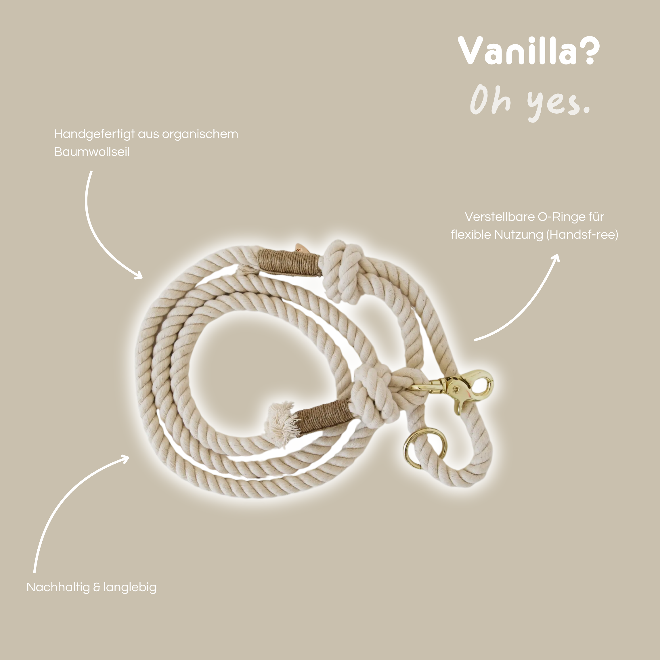 Hands-Free Leine 'Vanilla Cream'