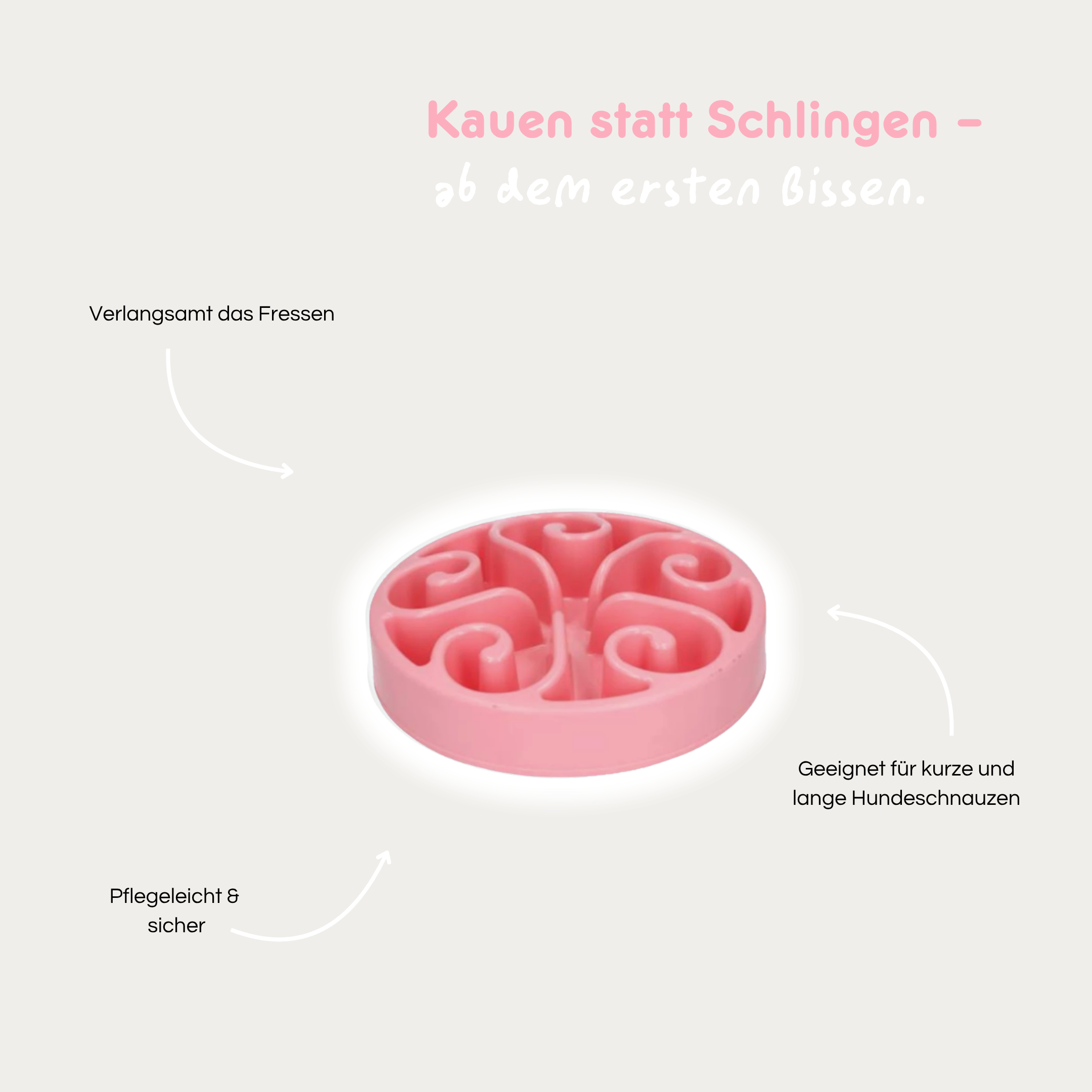 Anti-Schling-Napf 'Original Pink' (S)