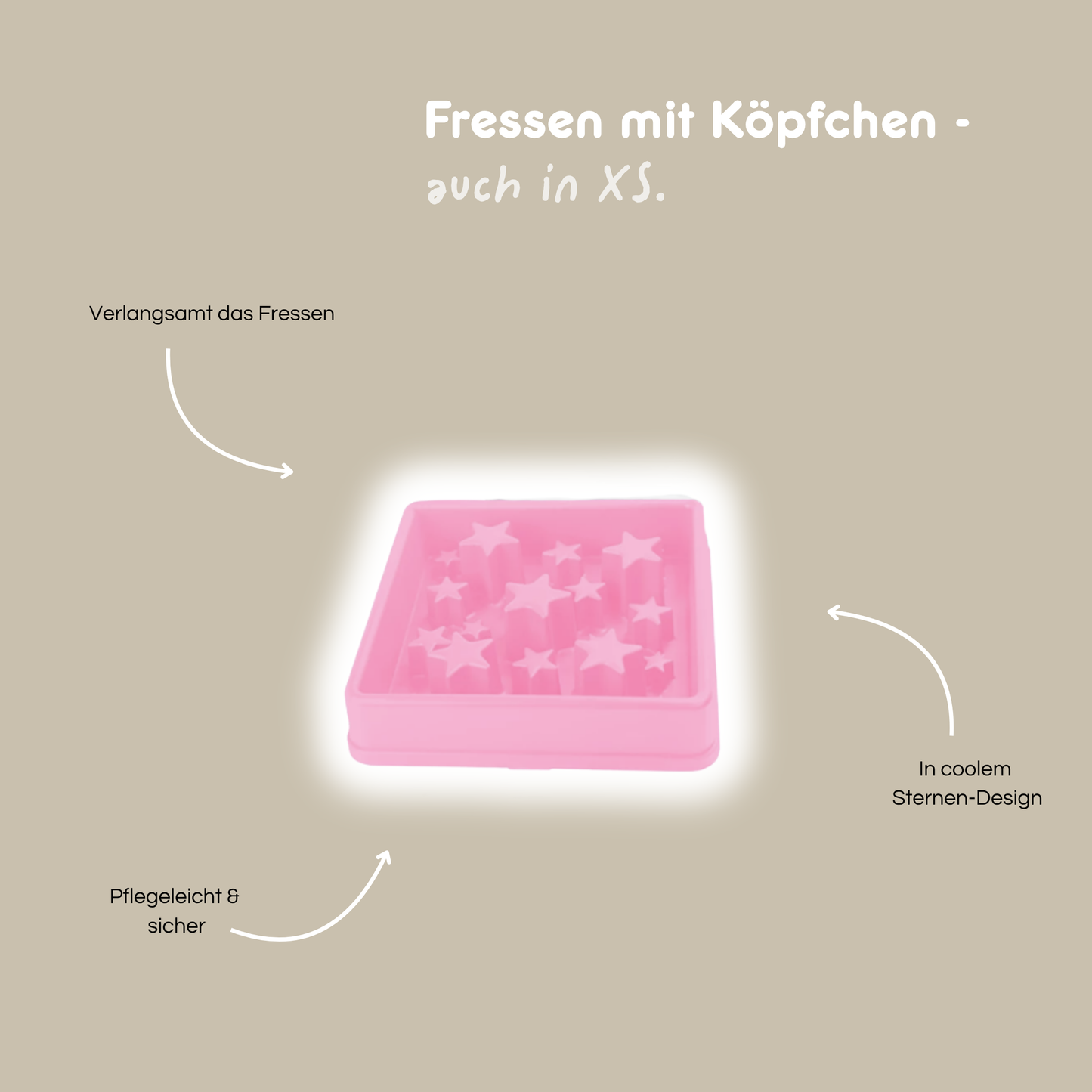 Anti-Schling-Napf 'Star Pink' (XS)