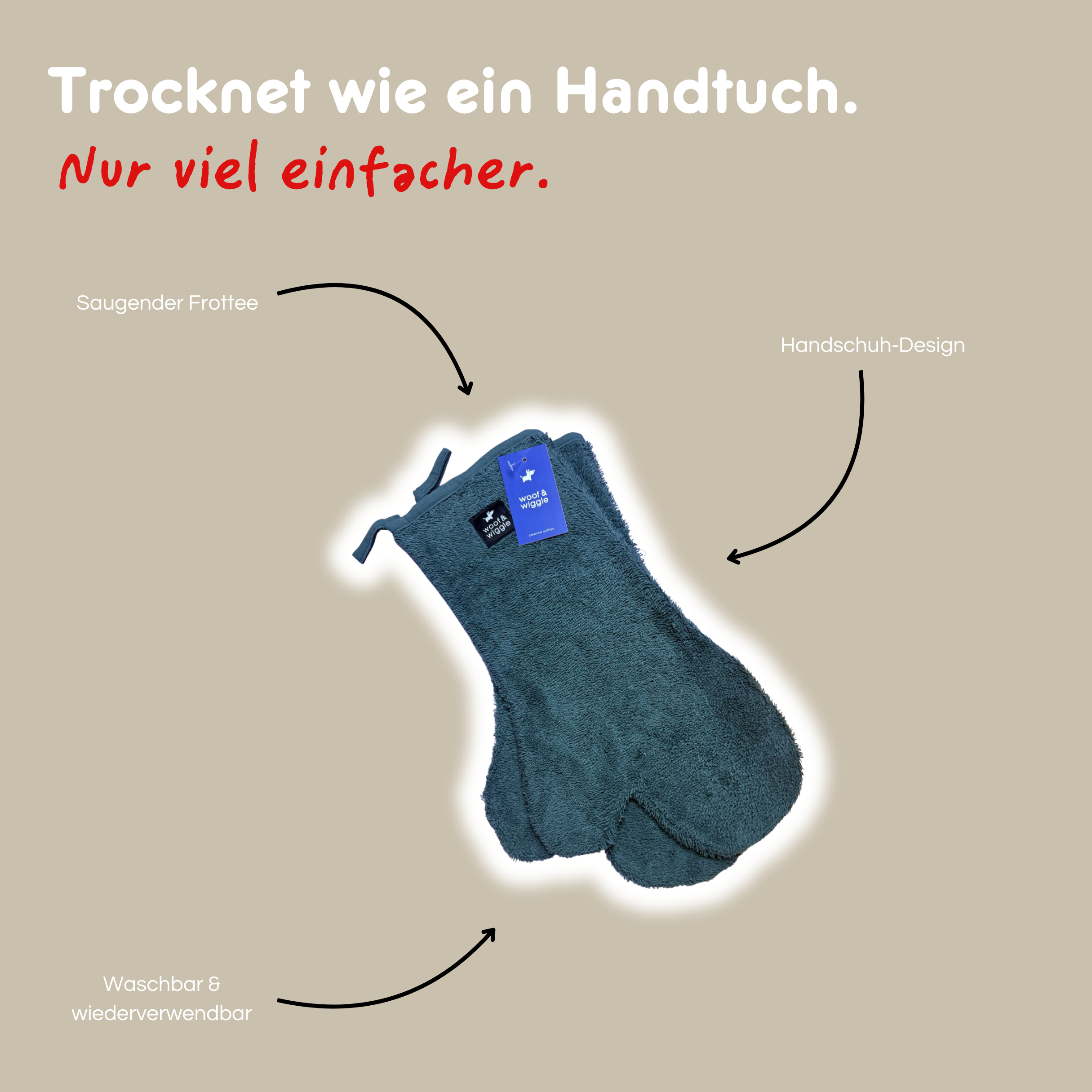 Trocken-Handschuhe 'Petrol'