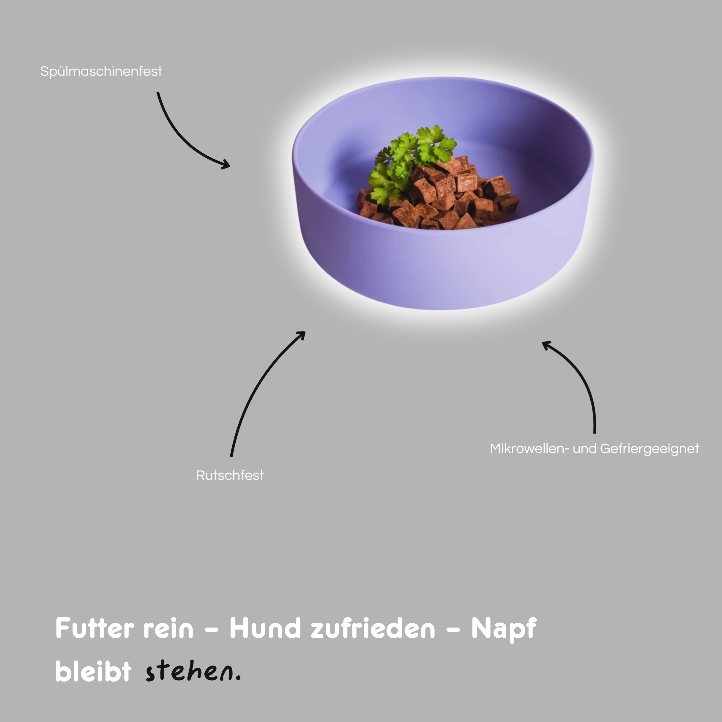 Silikon-Futternapf - Lila