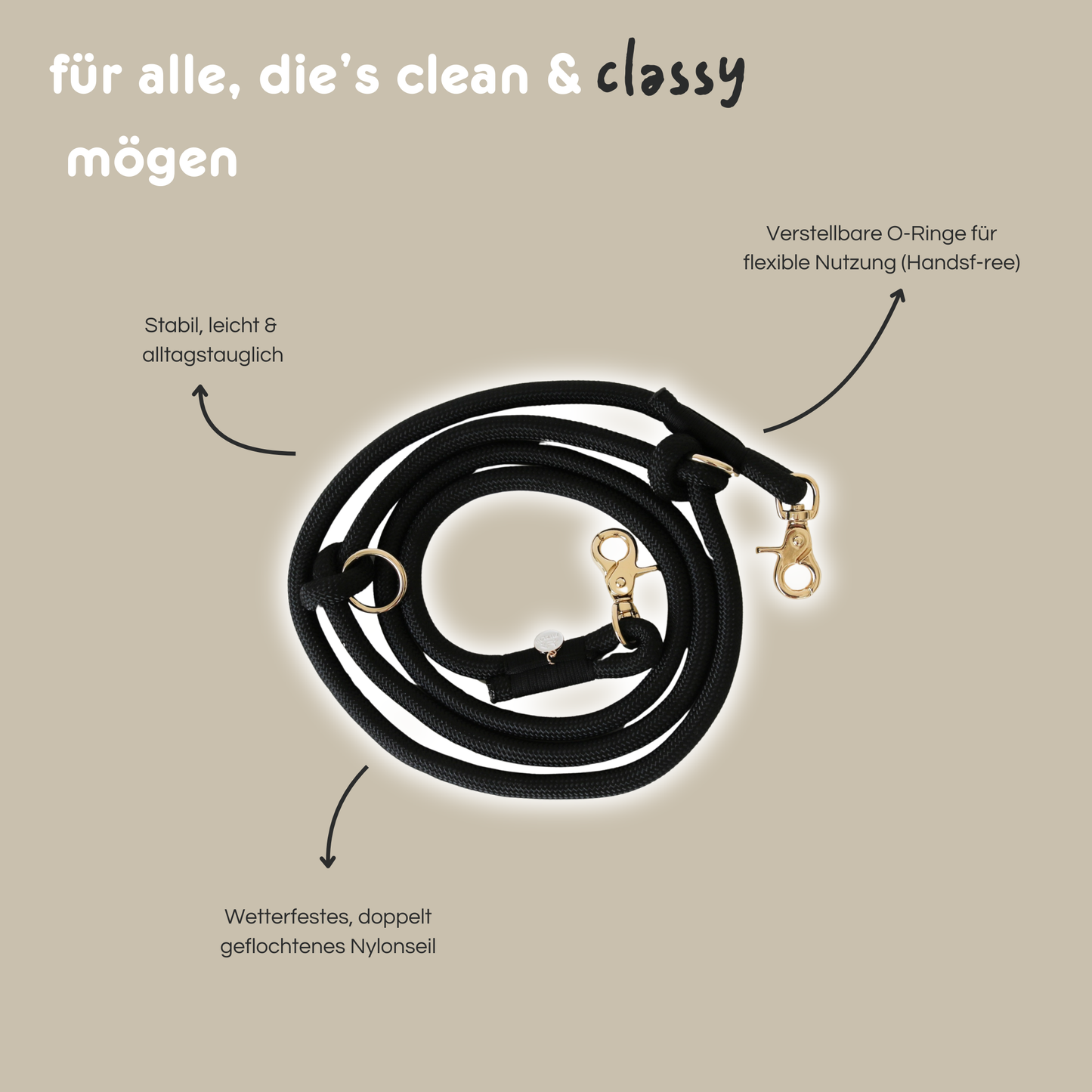 Hands-Free Leine 'Black'