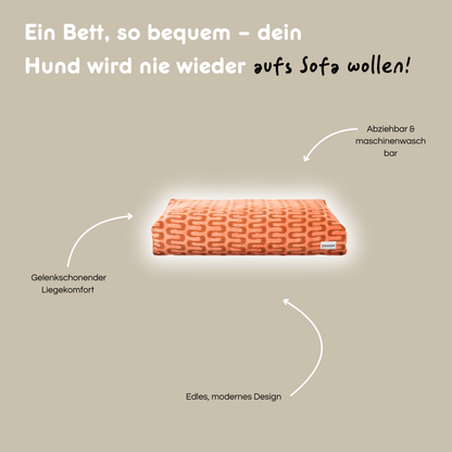 Hundebett 'Retro Wave Apricot'
