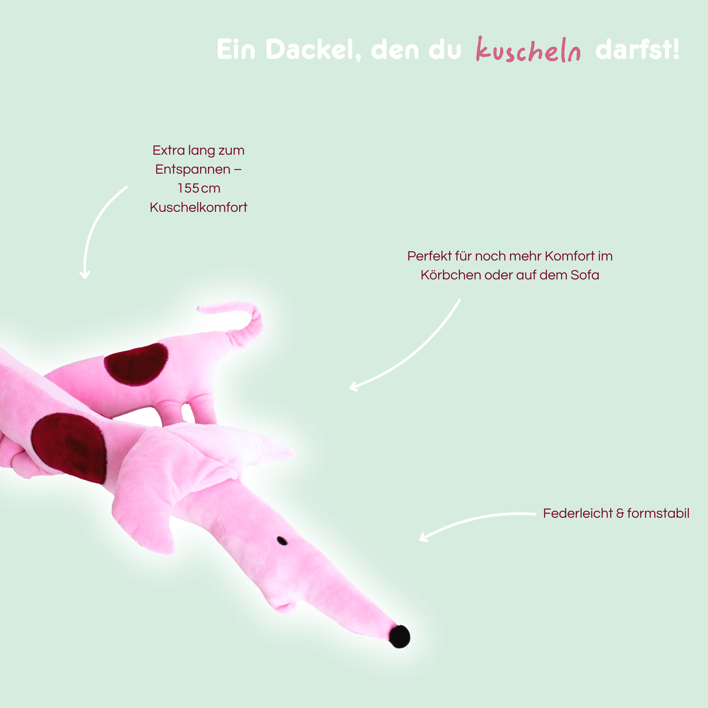Dackelkissen 'Pinki'
