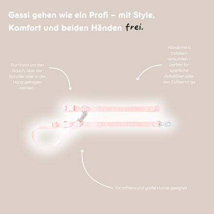 Leine Handsfree 'GO!' - Peach
