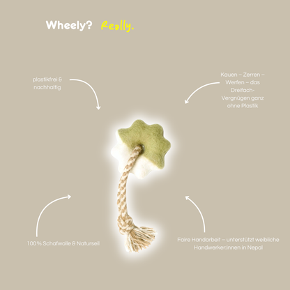Filzspielzeug 'Wheely Lime'