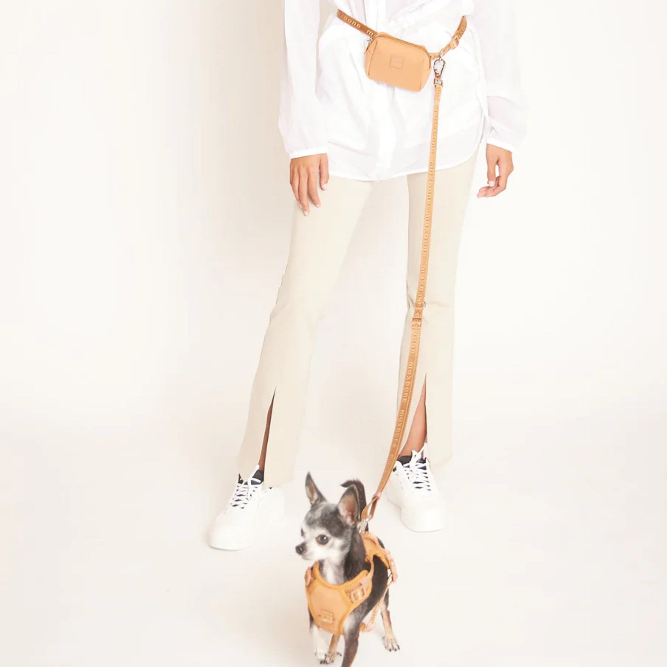 Leine Handsfree 'Mini GO!' - Camel