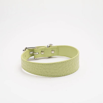 Halsband 'Croco Pastel Green'