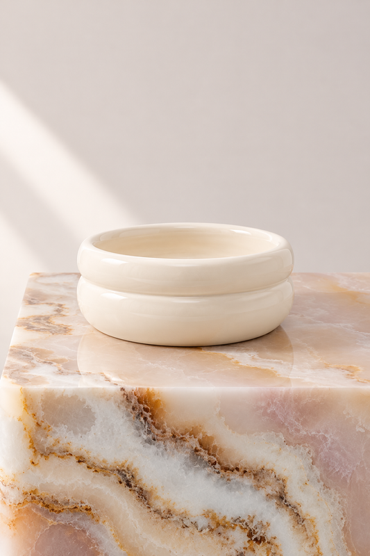 Napf 'Double Row Beige'
