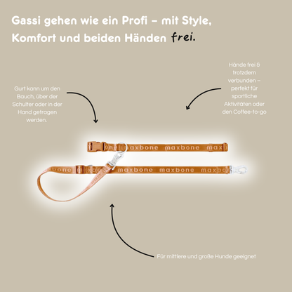 Leine Handsfree 'GO!' - Camel